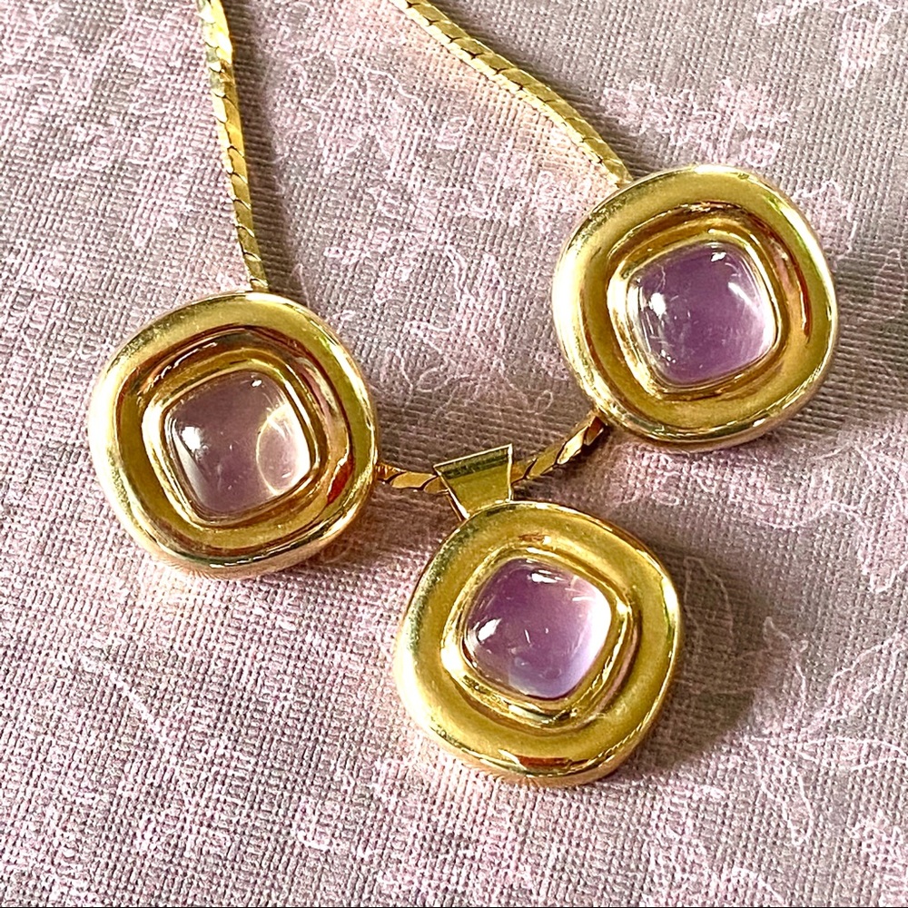 Necklace & Earring Set 80’s Amway Artistry-vintage